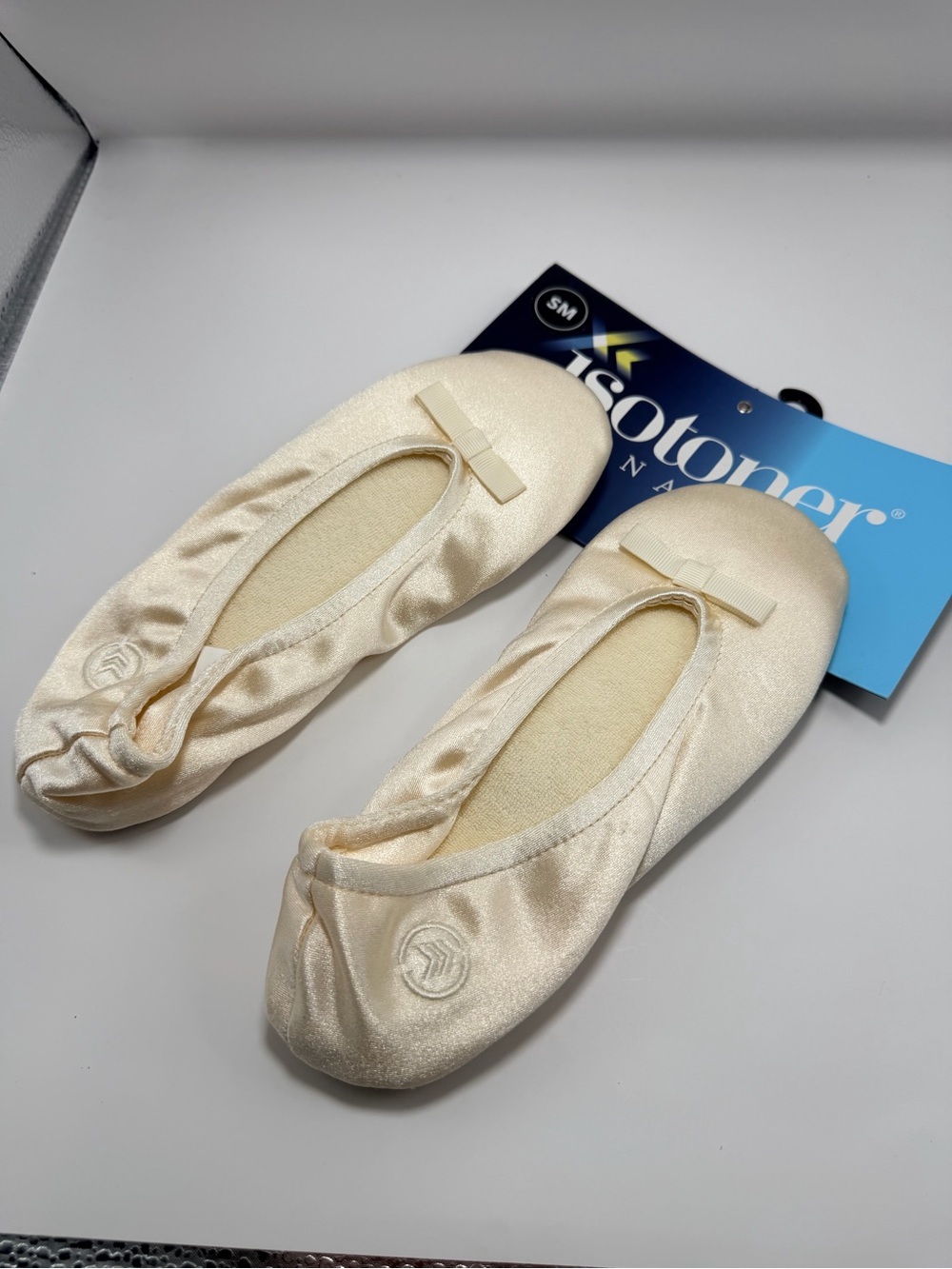 adidas Women's Satin Ballet Slippers in Champagne Ivory